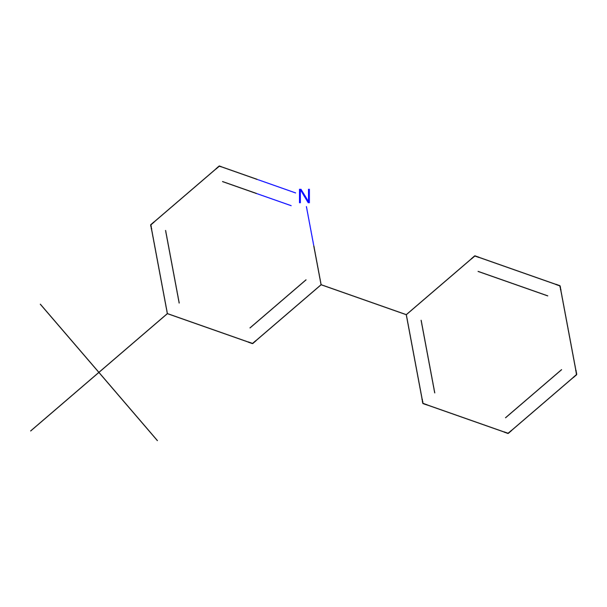 4-(tert-Butyl)-2-phenylpyridine molecular structure, CAS 53911-36-7