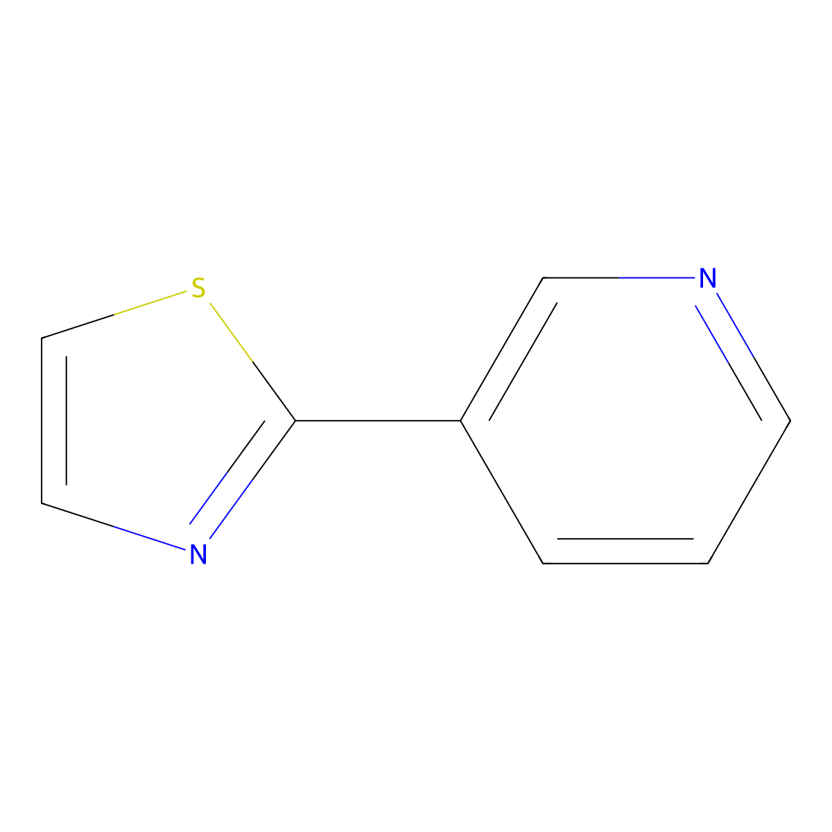 3-Thiazol-2-yl-pyridine molecular structure, CAS 53911-41-4