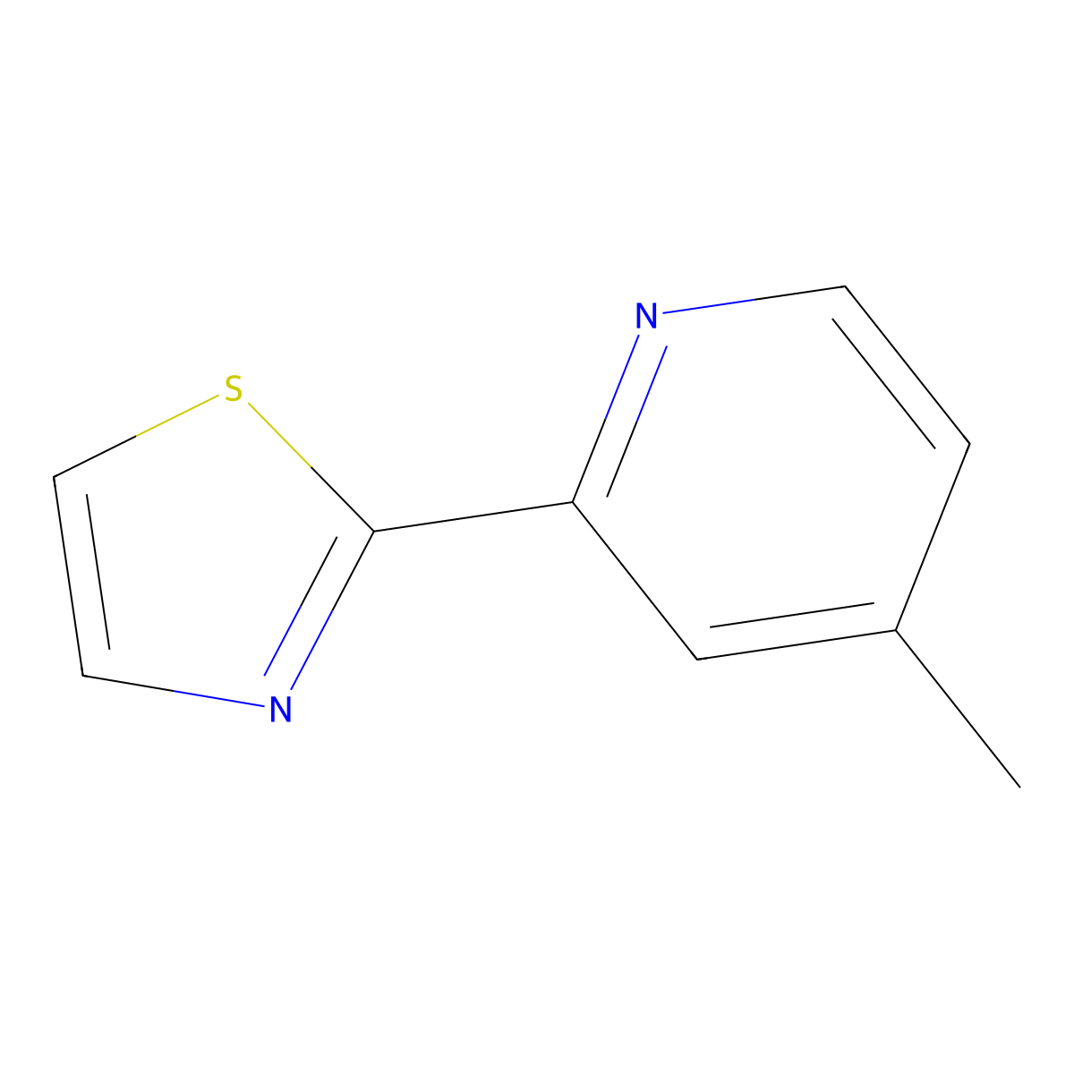 2-(4-Methyl-2-pyridinyl)-1,3-thiazole molecular structure, CAS 53911-42-5