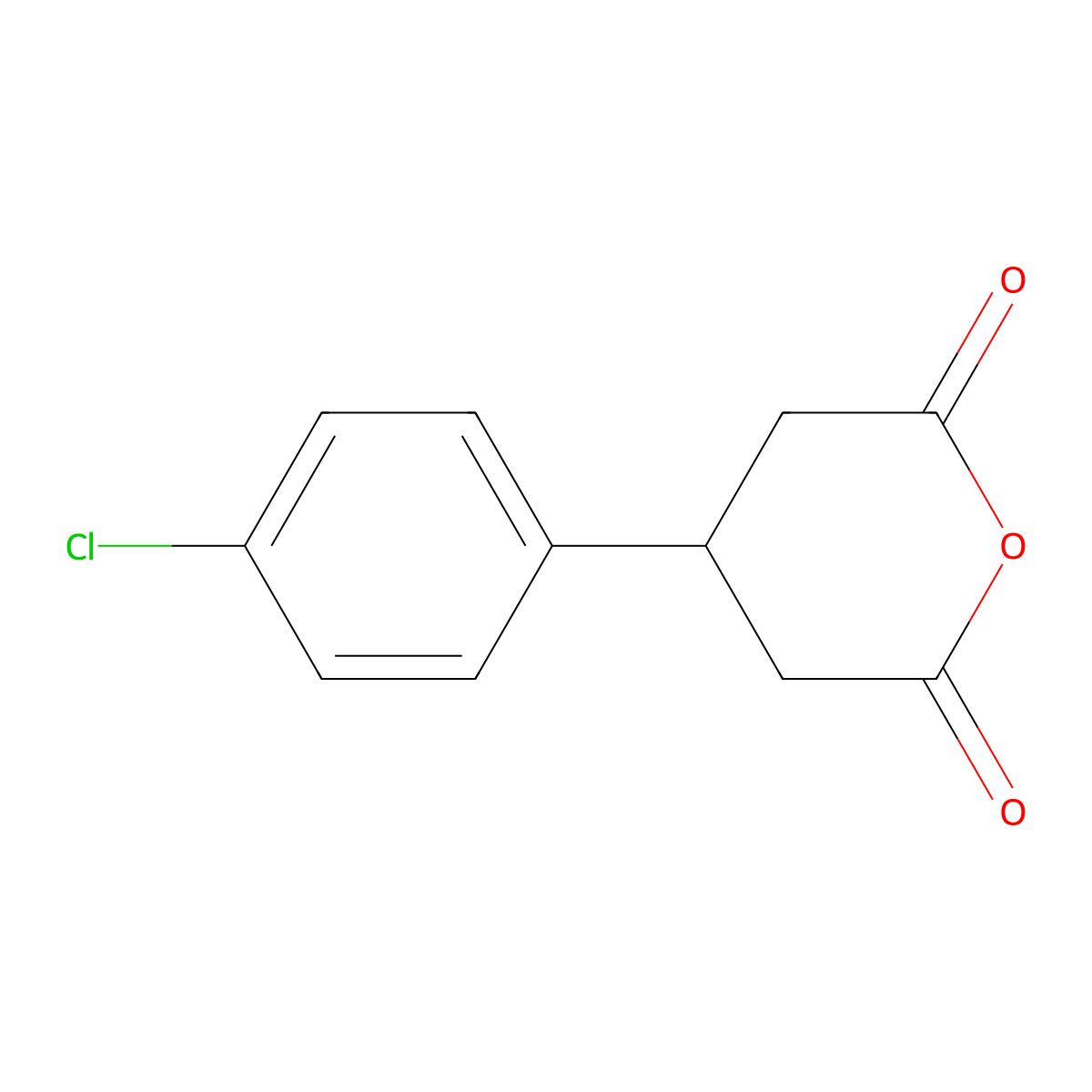 4-(4-chlorophenyl)dihydro-2H-pyran-2,6(3H)-dione molecular structure, CAS 53911-68-5