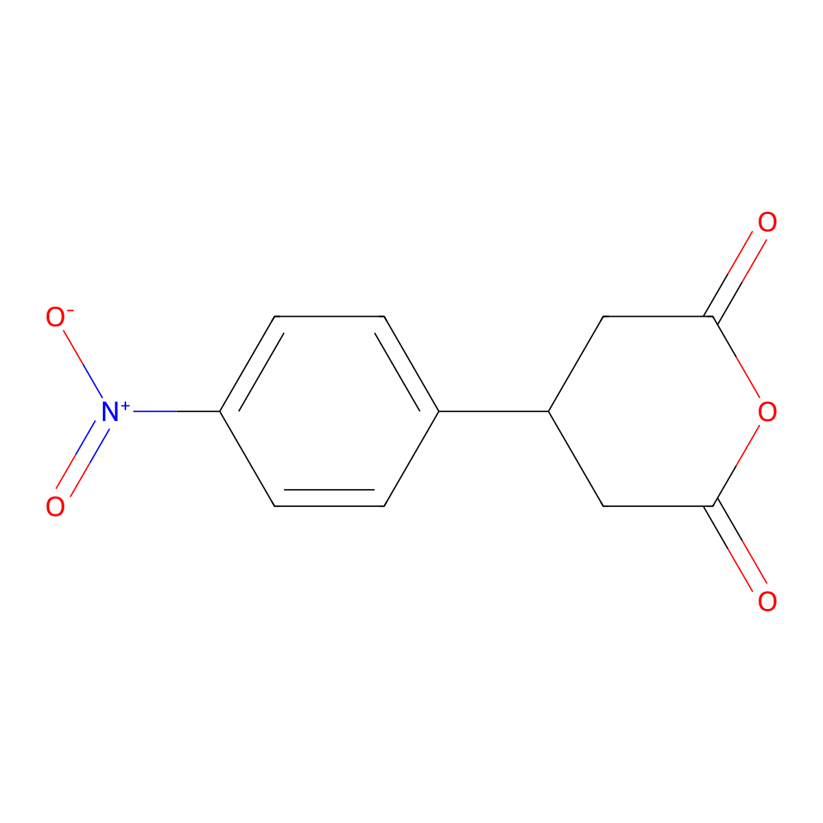 4-(4-Nitrophenyl)oxane-2,6-dione molecular structure, CAS 53911-69-6