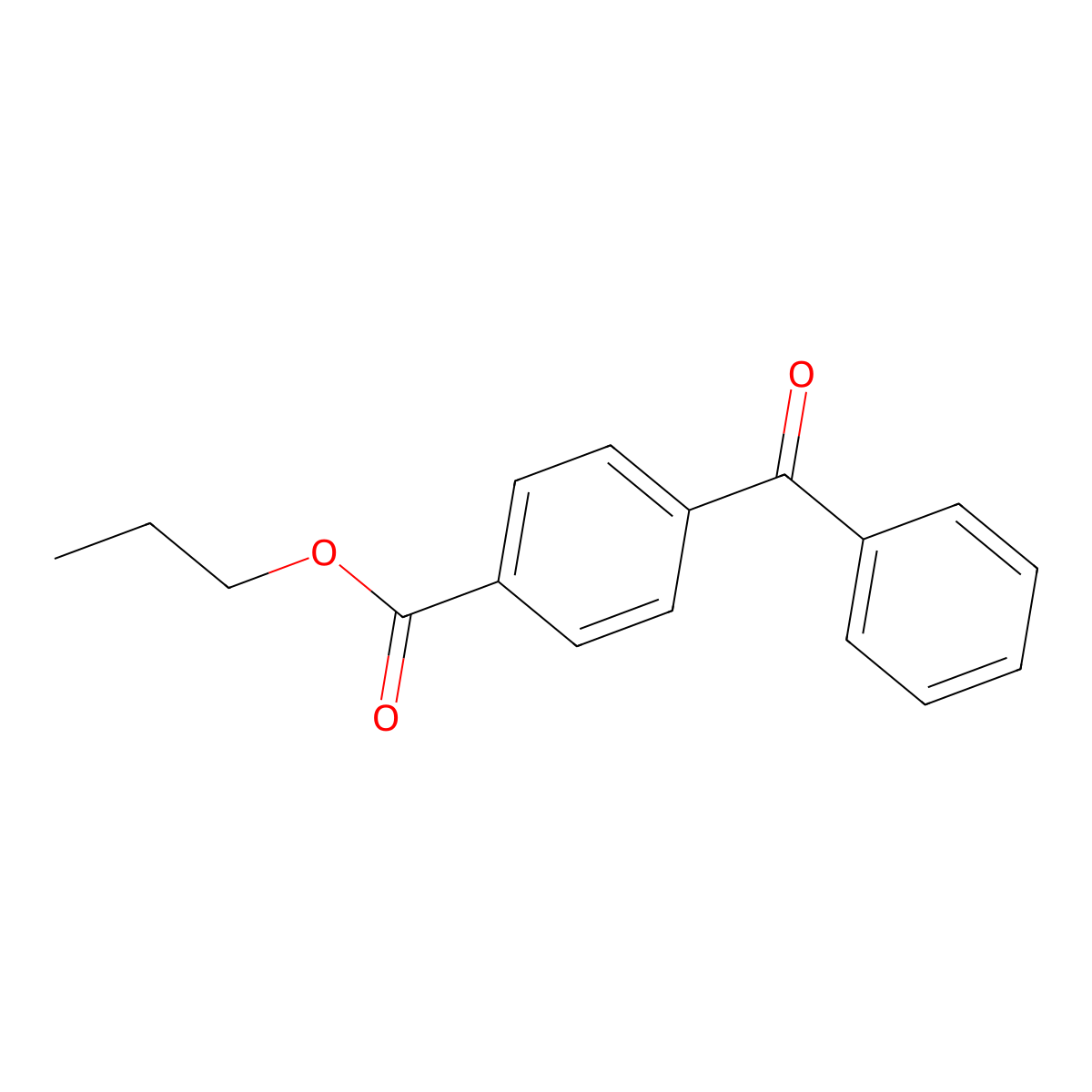 Propyl 4-benzoylbenzoate molecular structure, CAS 53912-01-9