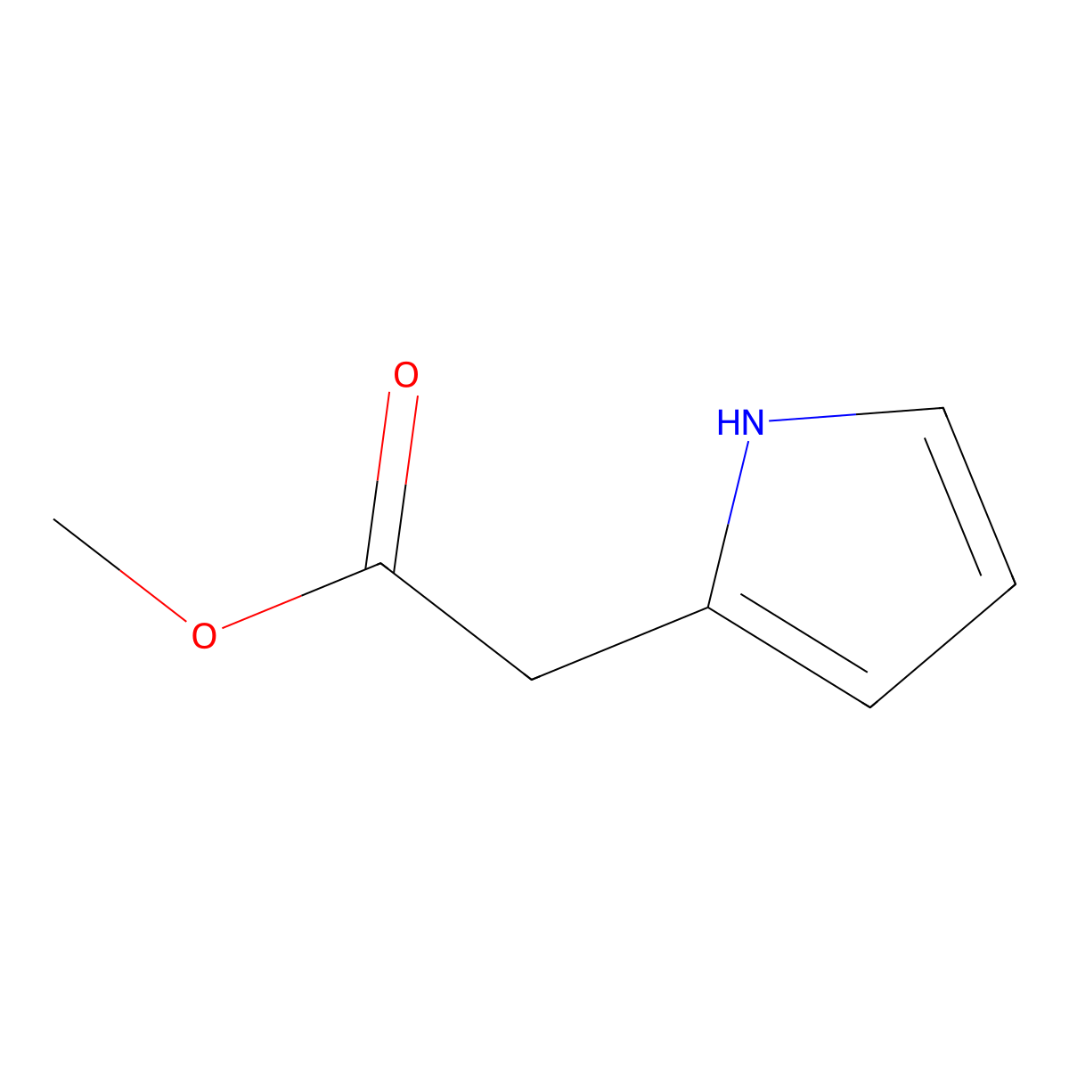 Methyl (1H-pyrrol-2-yl)acetate molecular structure, CAS 53912-79-1