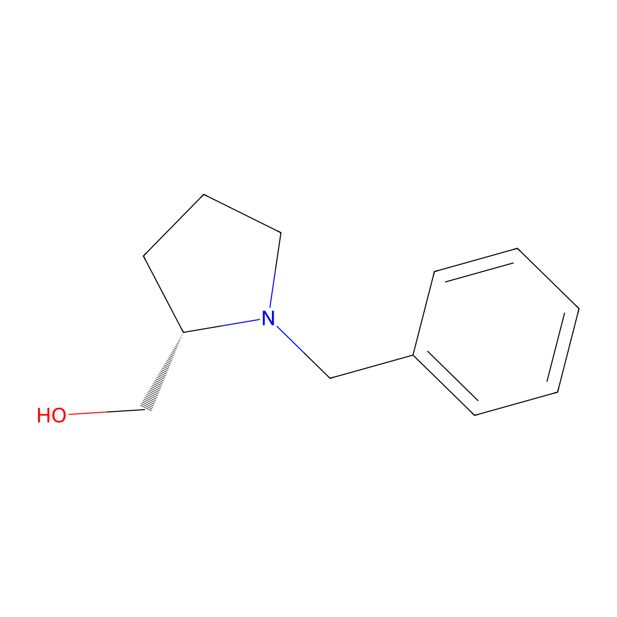 [(2S)-1-benzylpyrrolidin-2-yl]methanol molecular structure, CAS 53912-80-4