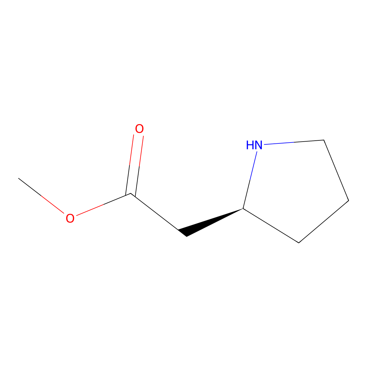 (S)-Methyl 2-(pyrrolidin-2-YL)acetate molecular structure, CAS 53912-83-7