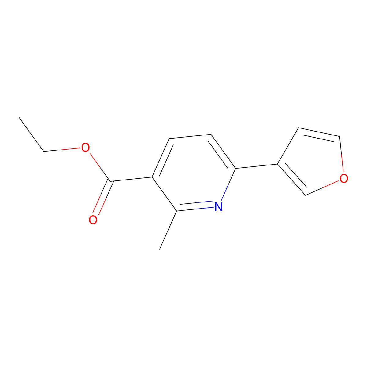 6-(3-Furanyl)-2-methylpyridine-3-carboxylic acid ethyl ester molecular structure, CAS 53913-04-5