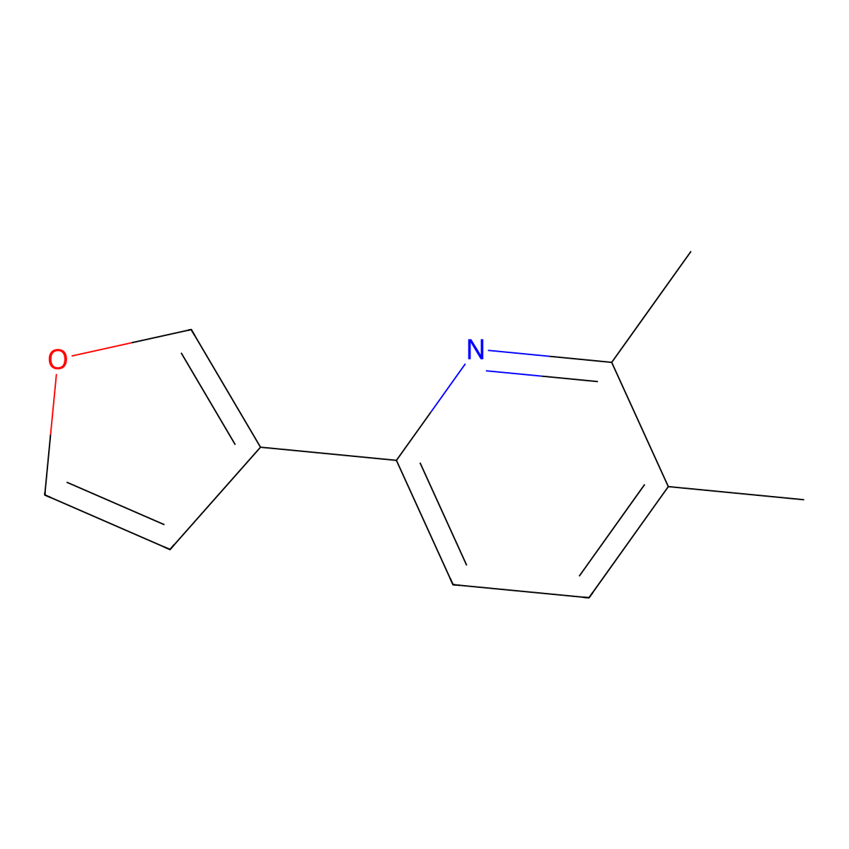 6-(Furan-3-yl)-2,3-dimethylpyridine molecular structure, CAS 53913-07-8