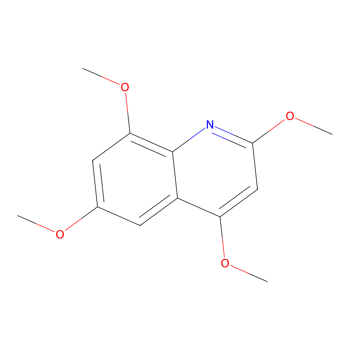 2,4,6,8-Tetramethoxyquinoline molecular structure, CAS 53913-30-7