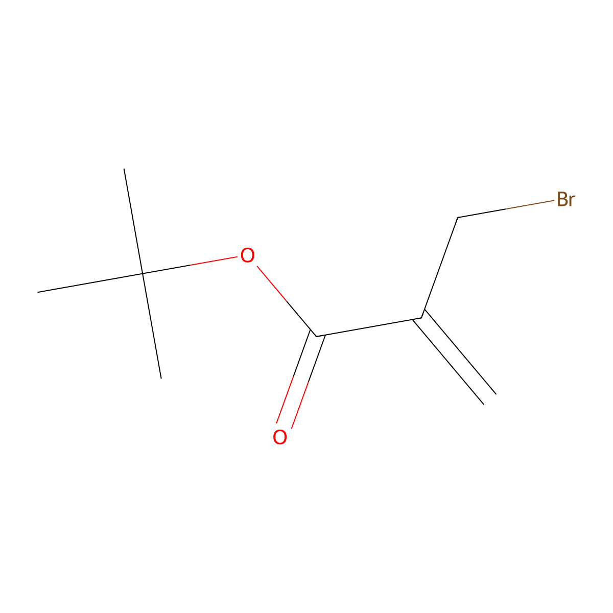Tert-butyl 2-(bromomethyl)prop-2-enoate molecular structure, CAS 53913-96-5