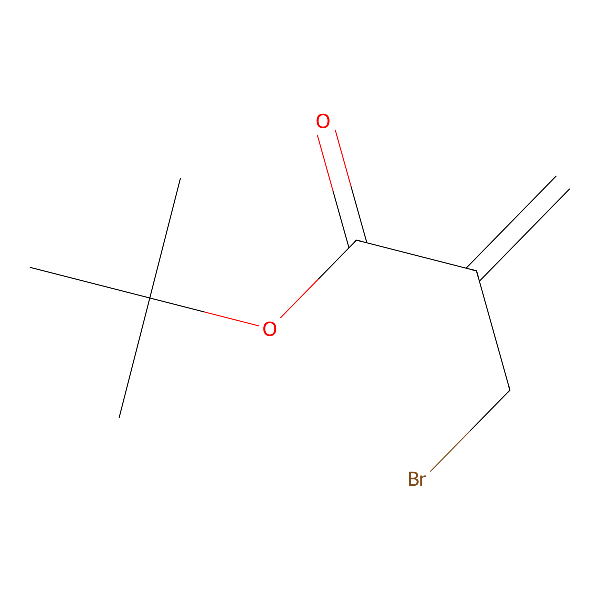 Tert-butyl 2-(bromomethyl)prop-2-enoate molecular structure, CAS 53913-96-5