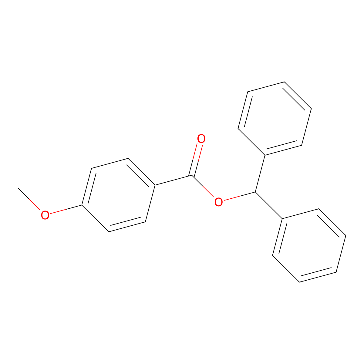 Diphenylmethyl 4-methoxybenzoate molecular structure, CAS 53914-68-4