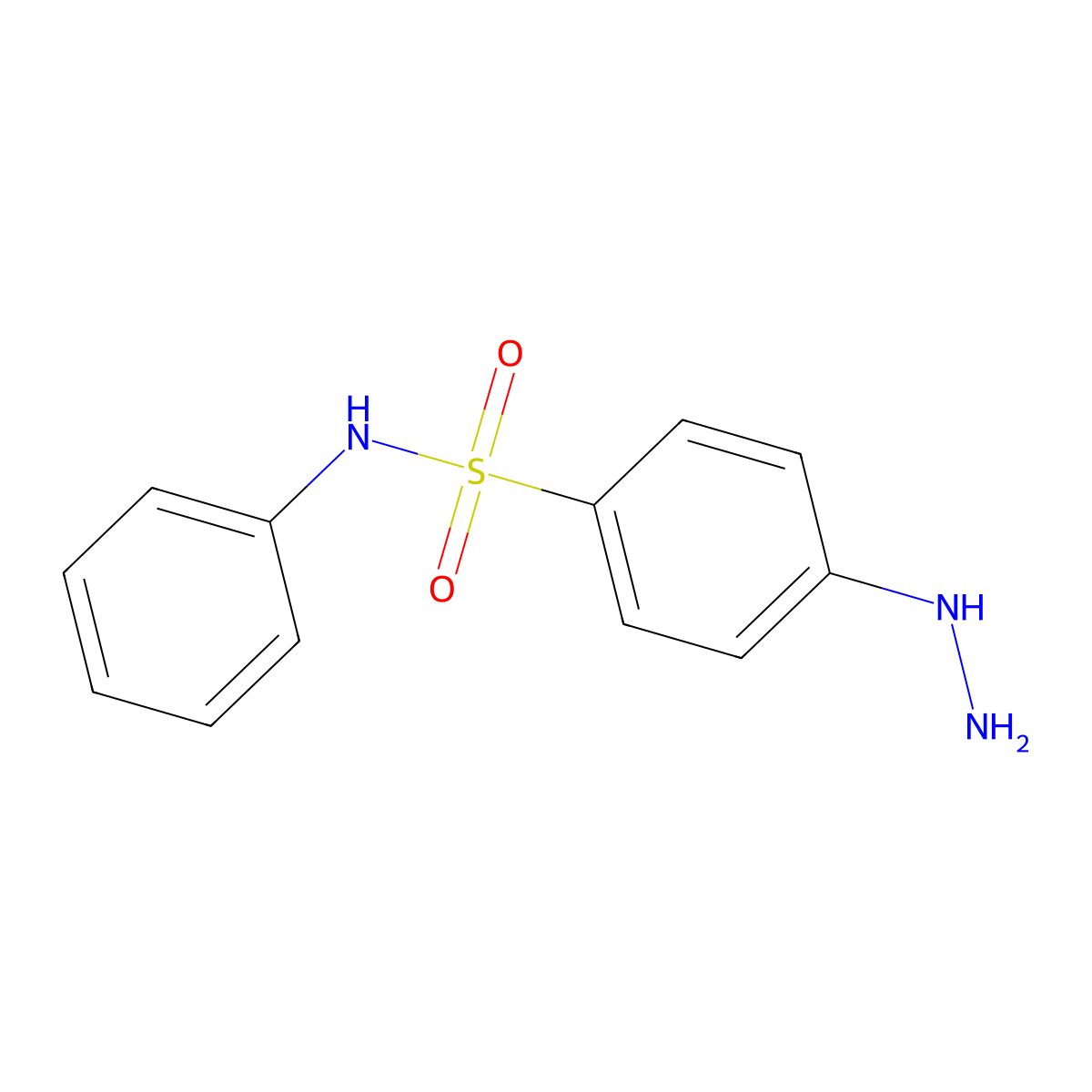 4-hydrazinyl-N-phenylbenzenesulfonamide molecular structure, CAS 53915-82-5