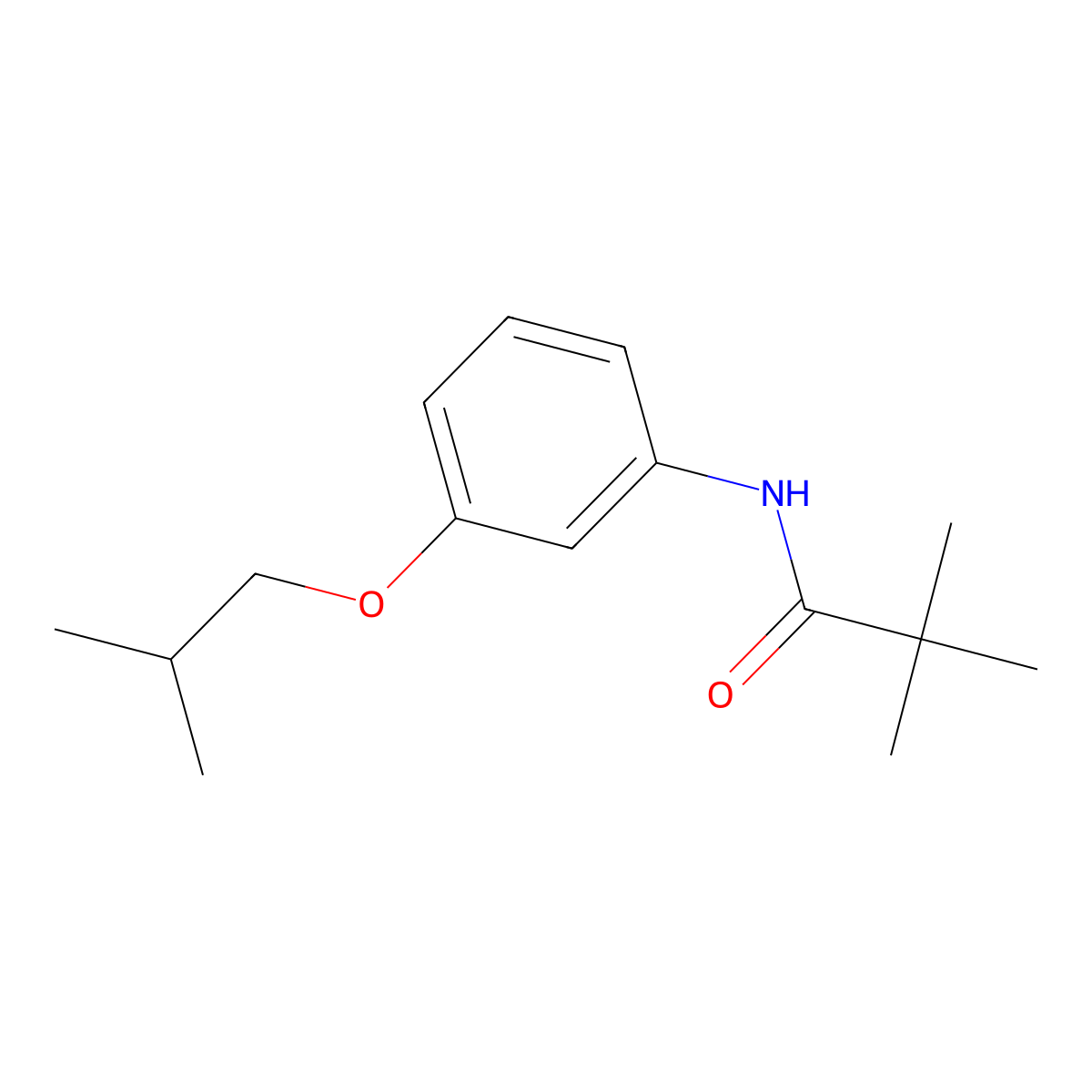 2,2-dimethyl-N-[3-(2-methylpropoxy)phenyl]propanamide molecular structure, CAS 53915-98-3