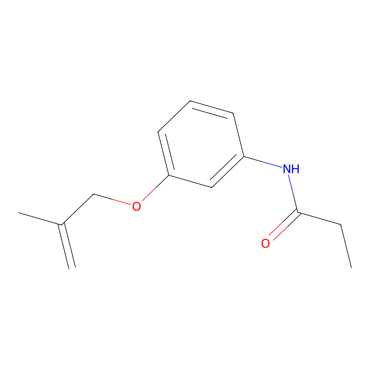 N-{3-[(2-methylprop-2-en-1-yl)oxy]phenyl}propanamide molecular structure, CAS 53916-17-9