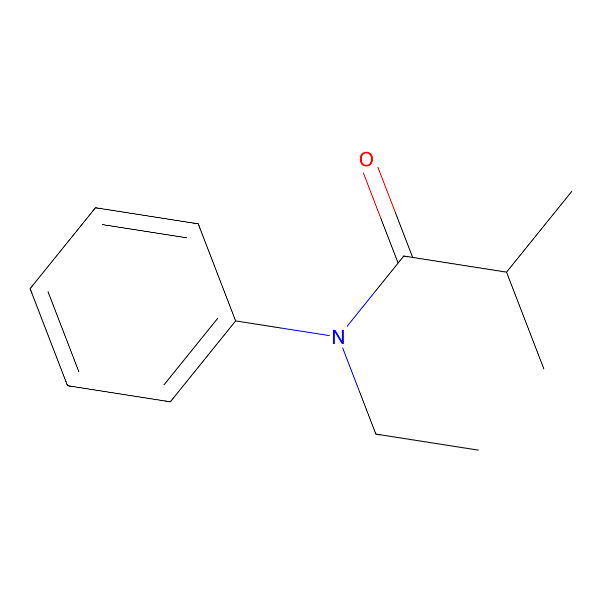 N-Ethanylisobutyranilide molecular structure, CAS 5392-00-7