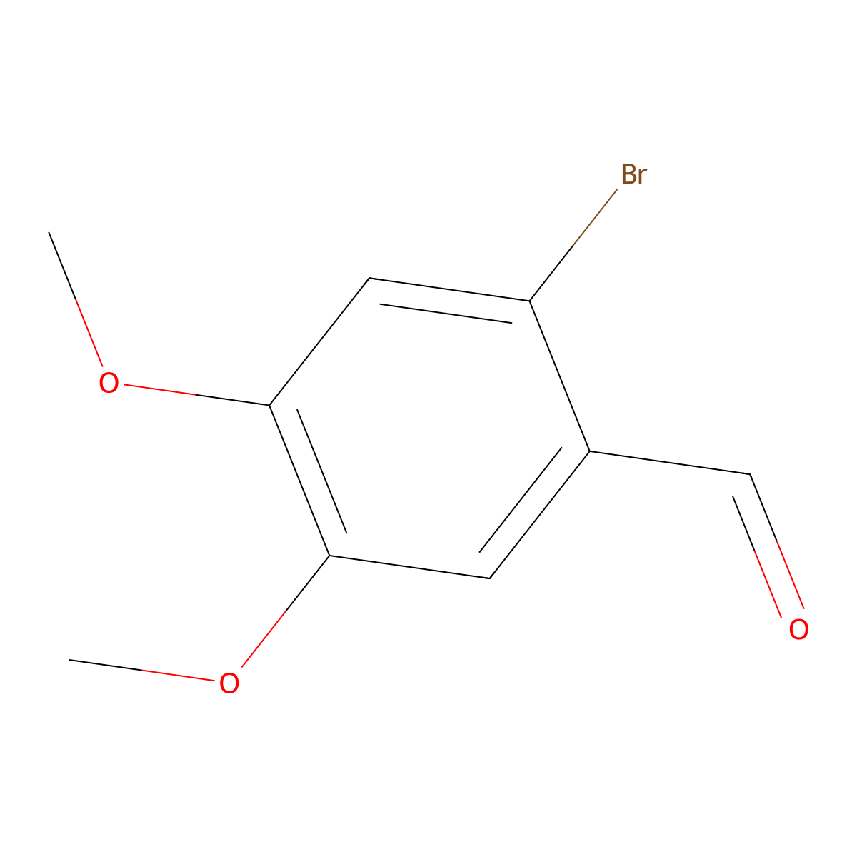 6-Bromo-3,4-dimethoxybenzaldehyde molecular structure, CAS 5392-10-9