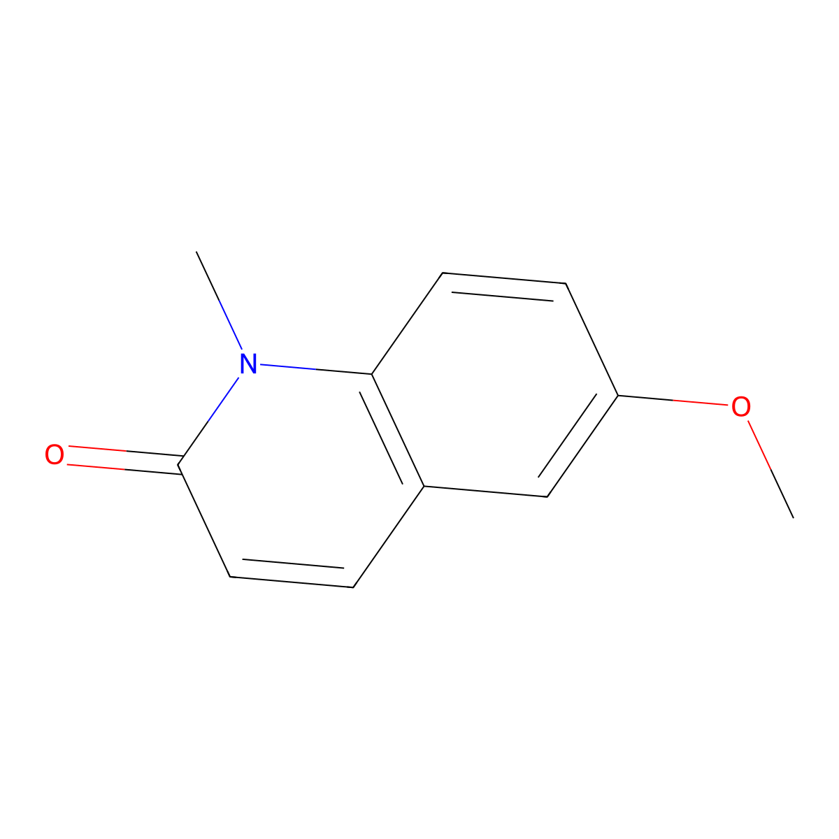 6-Methoxy-1-methyl-2(1H)-quinolinone molecular structure, CAS 5392-11-0