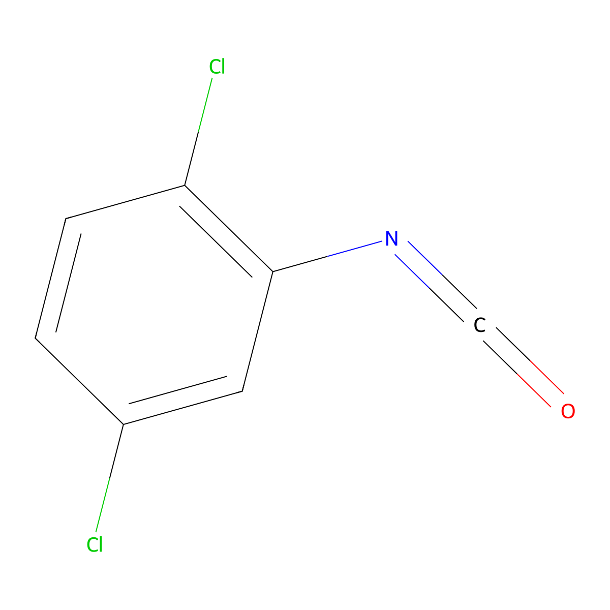 Benzene, 1,4-dichloro-2-isocyanato- molecular structure, CAS 5392-82-5