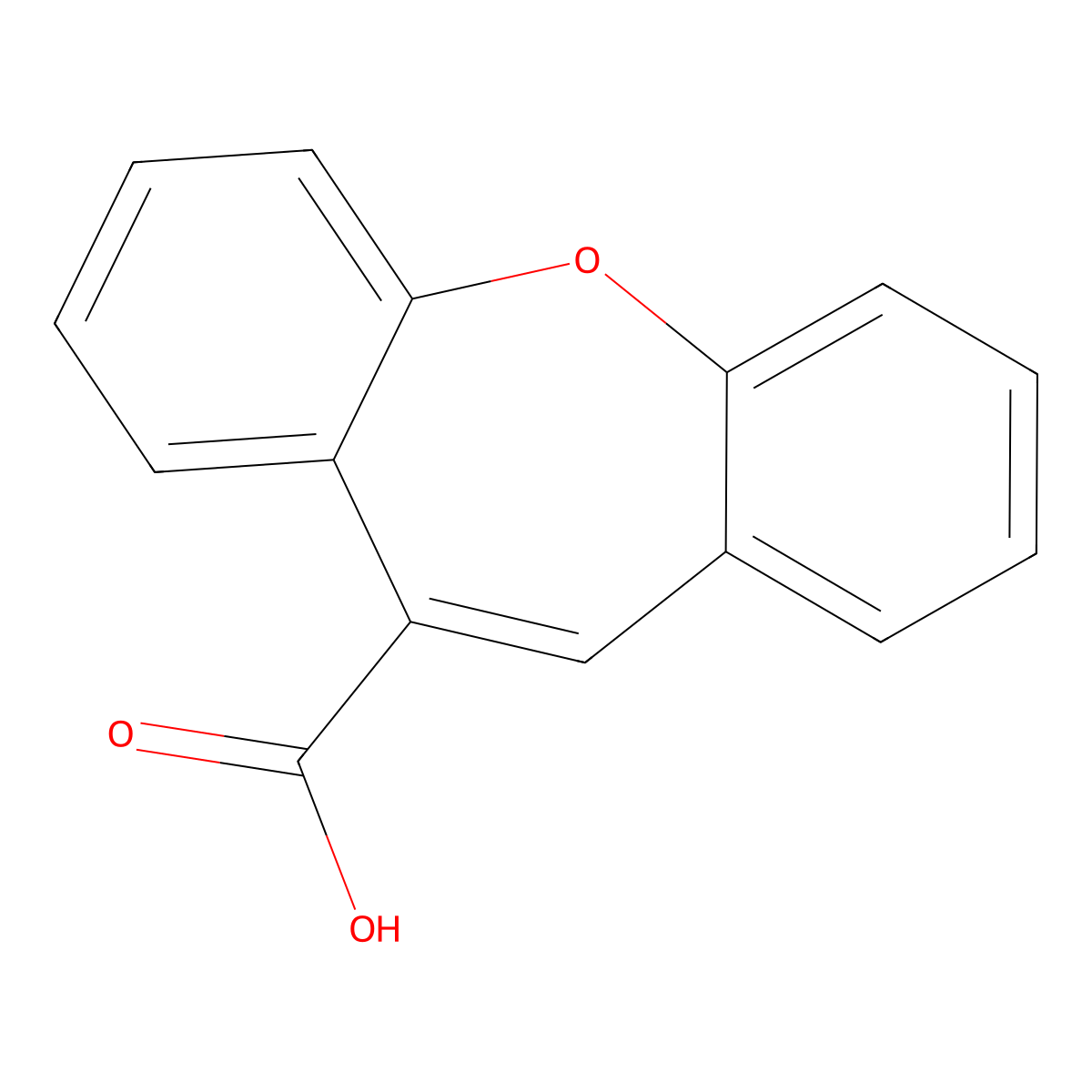 Dibenzo[b,f]oxepine-10-carboxylic acid molecular structure, CAS 53921-70-3