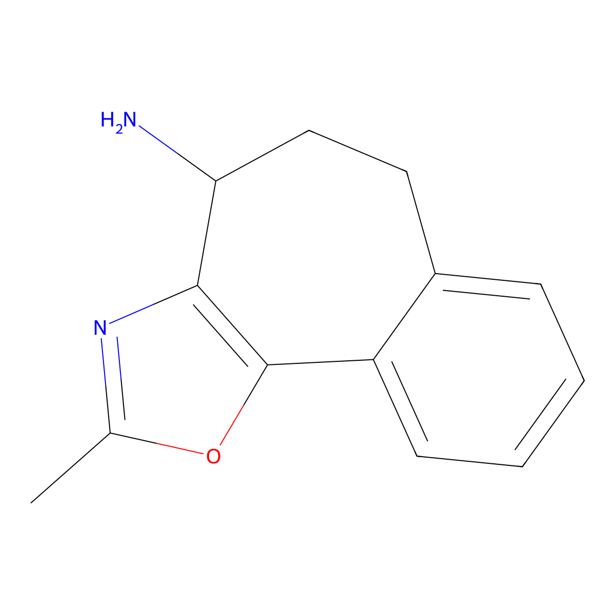4-Methyl-3-oxa-5-azatricyclo[8.4.0.0,2,6]tetradeca-1(14),2(6),4,10,12-pentaen-7-amine molecular structure, CAS 53924-58-6