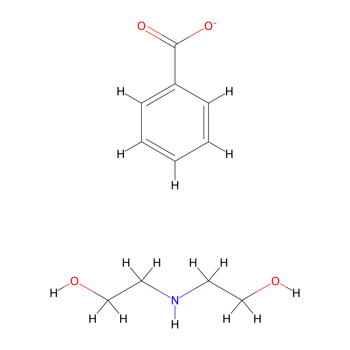 Ethanol, 2,2'-iminobis-, benzoate (1:1) molecular structure, CAS 53926-87-7