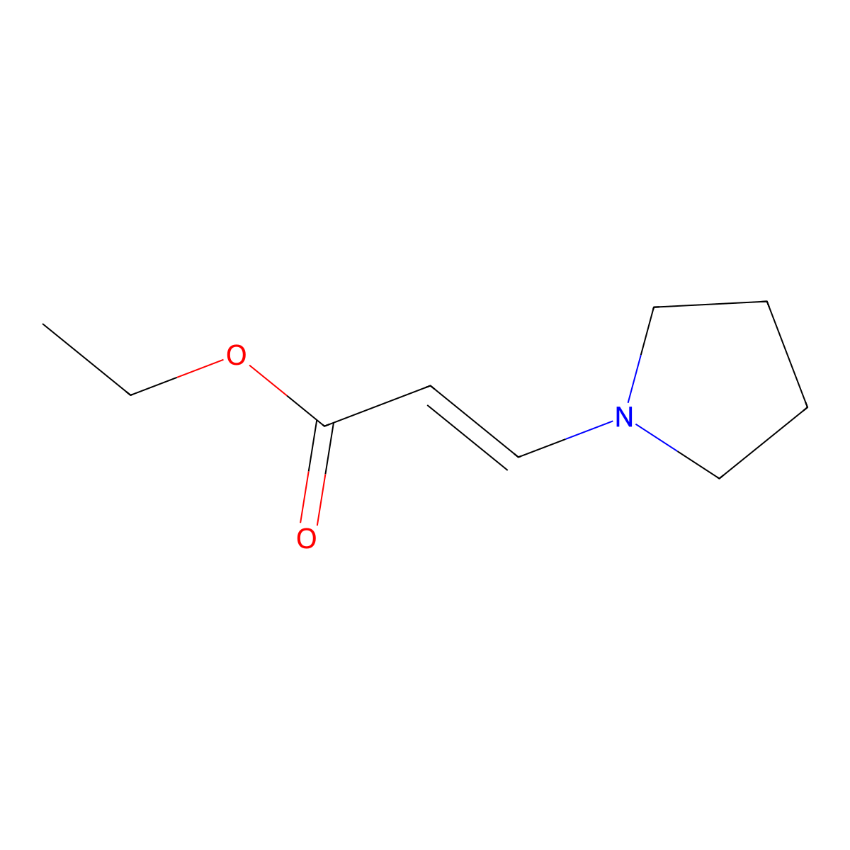 (E)-Ethyl 3-(pyrrolidin-1-yl)acrylate molecular structure, CAS 53927-12-1