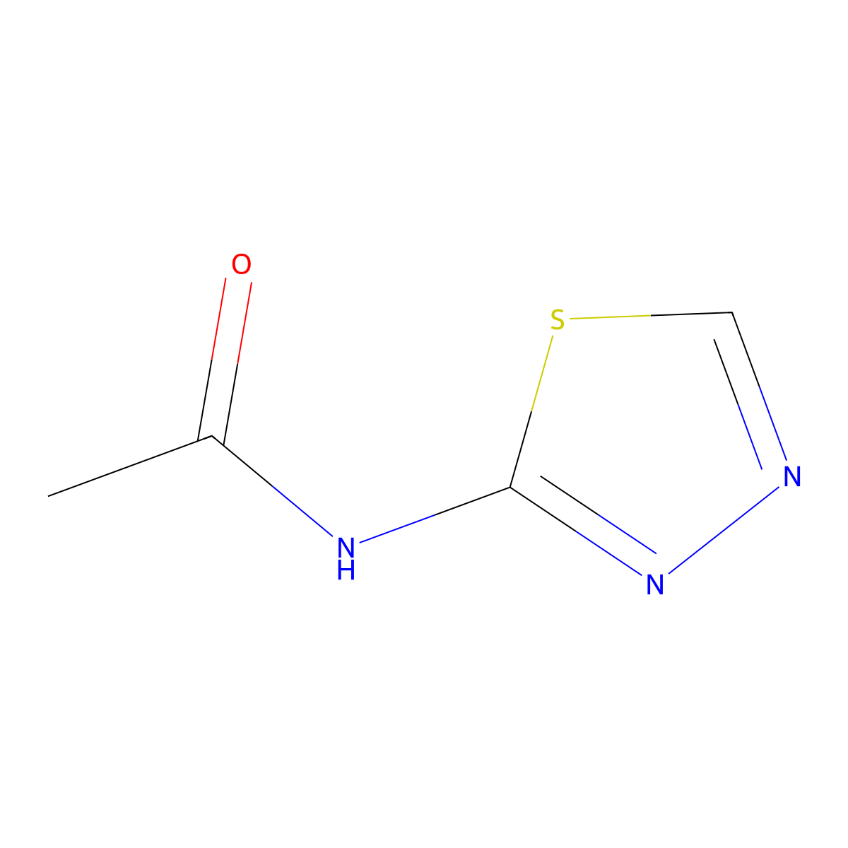 N-1,3,4-Thiadiazol-2-ylacetamide molecular structure, CAS 5393-55-5