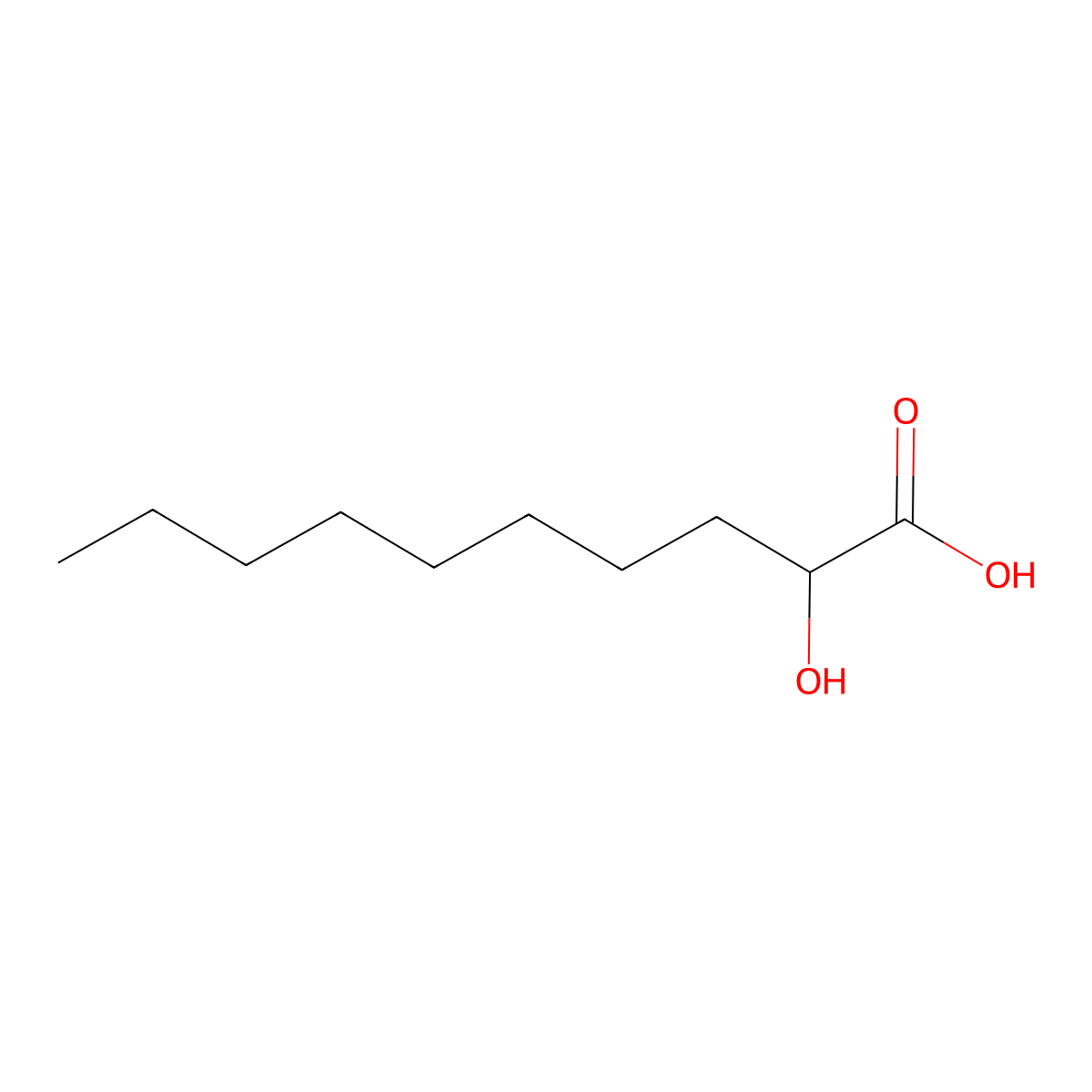 2-Hydroxydecanoic Acid molecular structure, CAS 5393-81-7