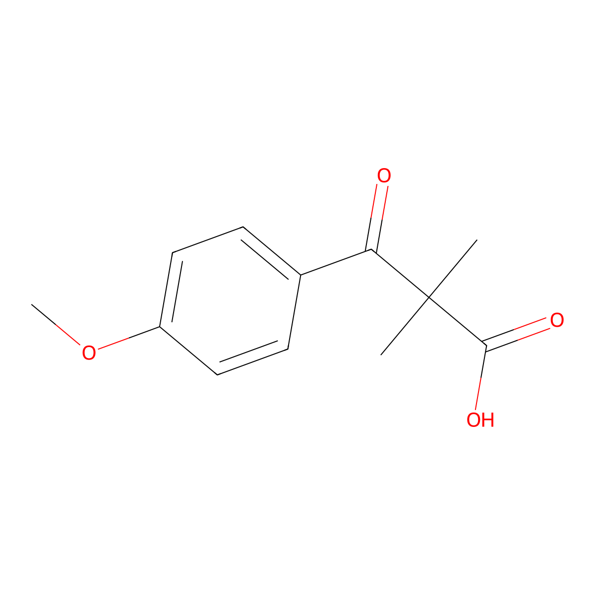 3-(4-Methoxyphenyl)-2,2-dimethyl-3-oxopropanoic acid molecular structure, CAS 53935-62-9