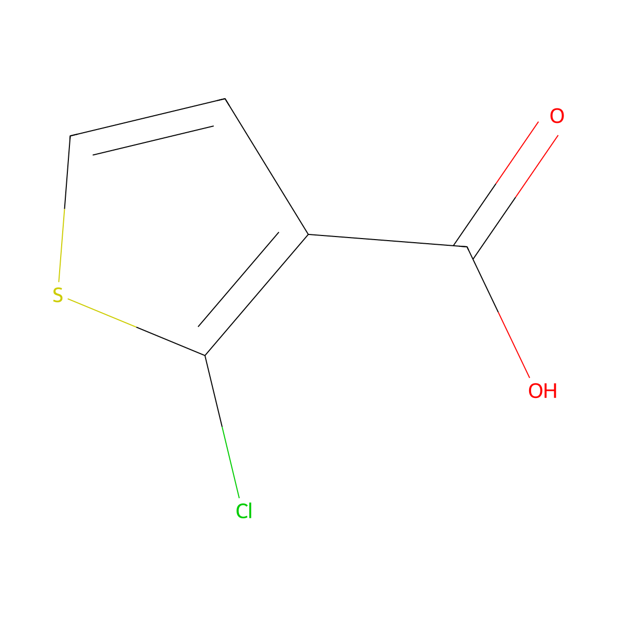 2-chlorothiophene-3-carboxylic Acid molecular structure, CAS 53935-71-0