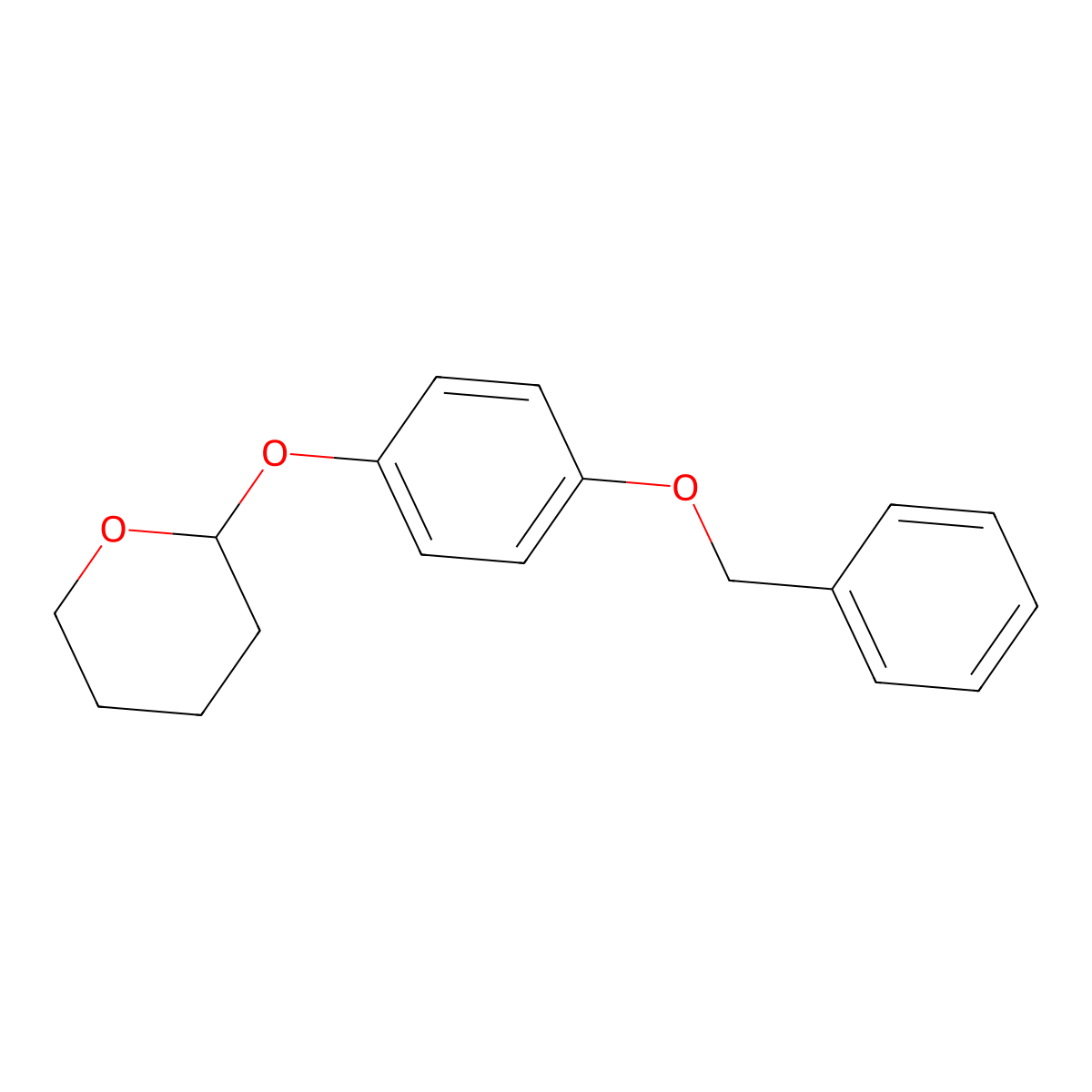 Tetrahydro-2-[4-(phenylmethoxy)phenoxy]-2H-pyran molecular structure, CAS 53936-79-1