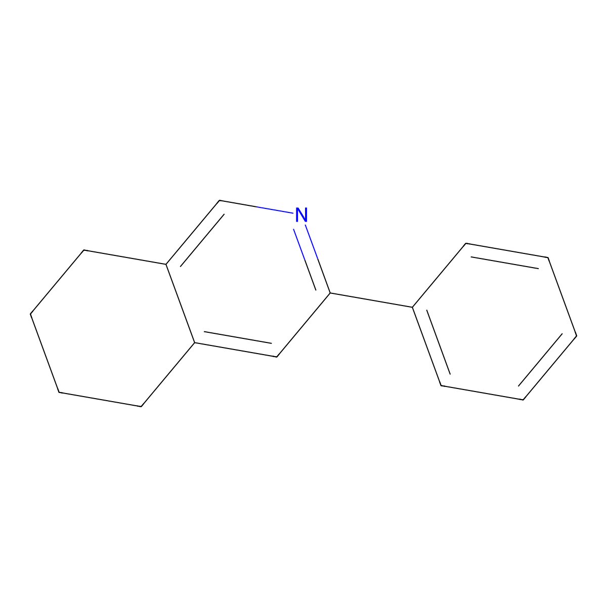 3-Phenyl-5,6,7,8-tetrahydroisoquinoline molecular structure, CAS 53937-37-4