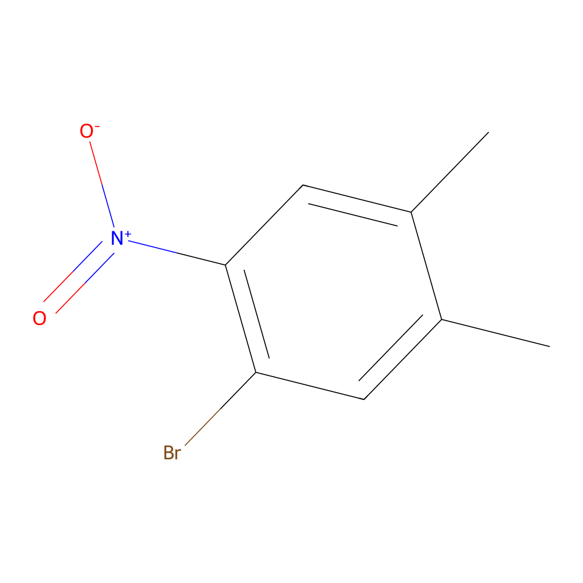 1-Bromo-4,5-dimethyl-2-nitrobenzene molecular structure, CAS 53938-24-2