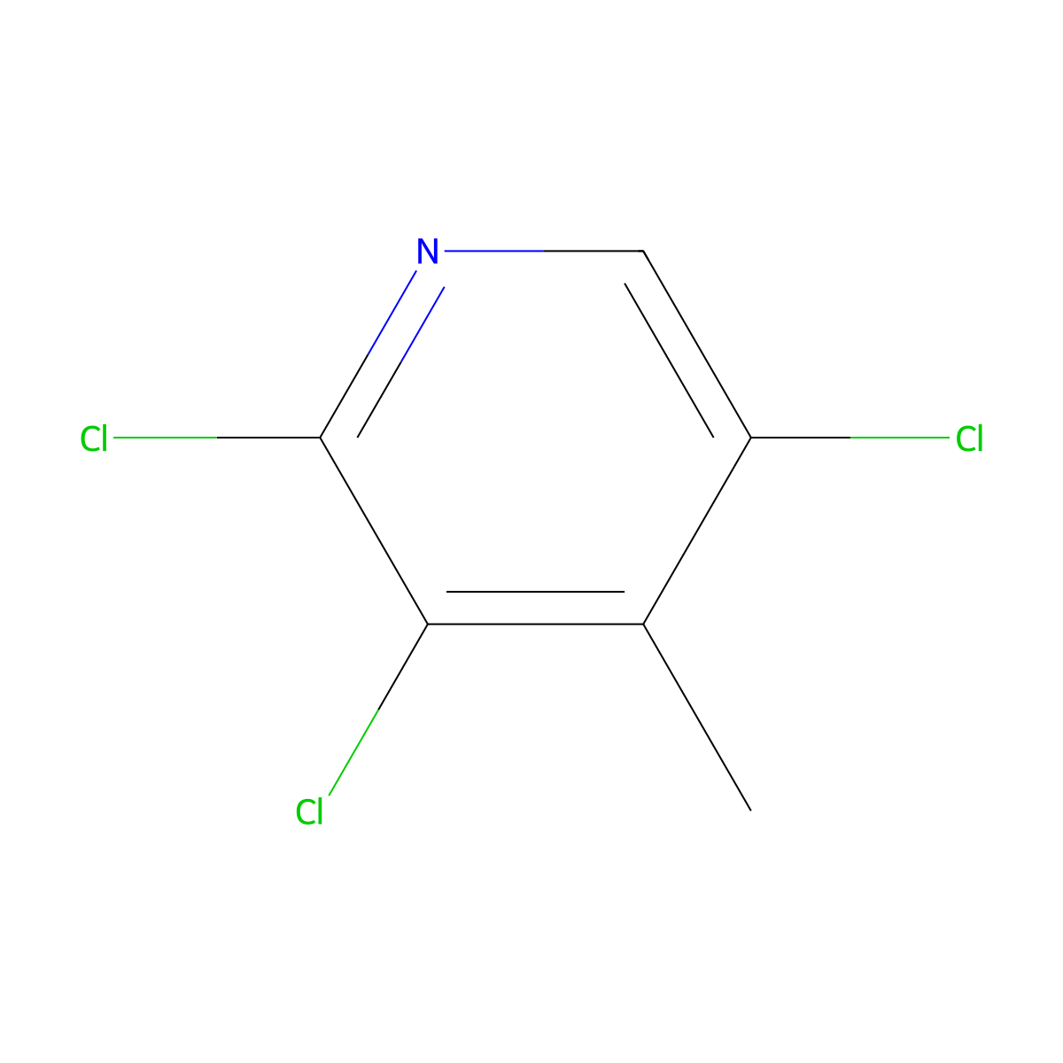 2,3,5-Trichloro-4-methylpyridine molecular structure, CAS 53939-29-0