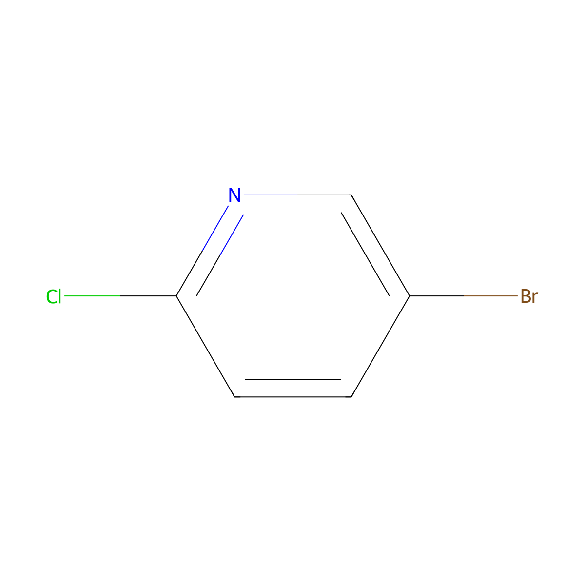 5-Bromo-2-chloropyridine molecular structure, CAS 53939-30-3