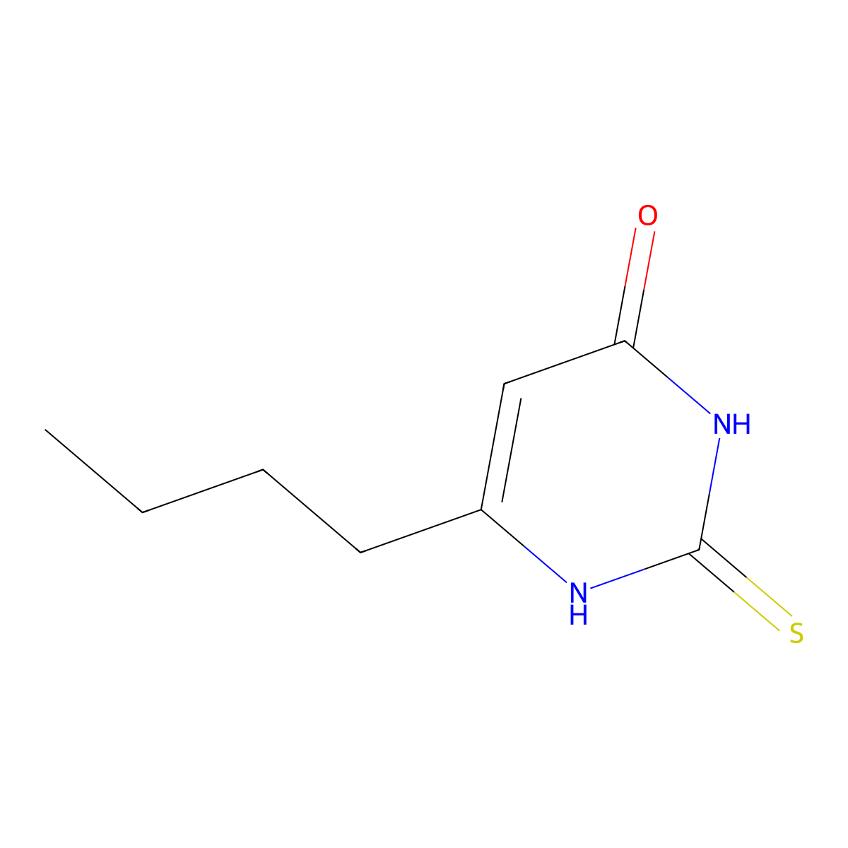 6-Butyl-2-thiouracil molecular structure, CAS 53939-84-7