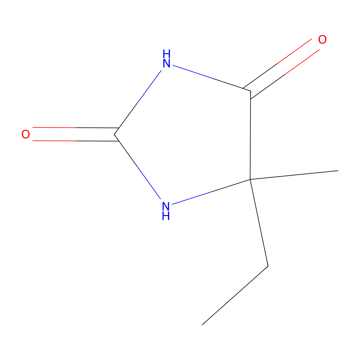5-Ethyl-5-methylhydantoin molecular structure, CAS 5394-36-5