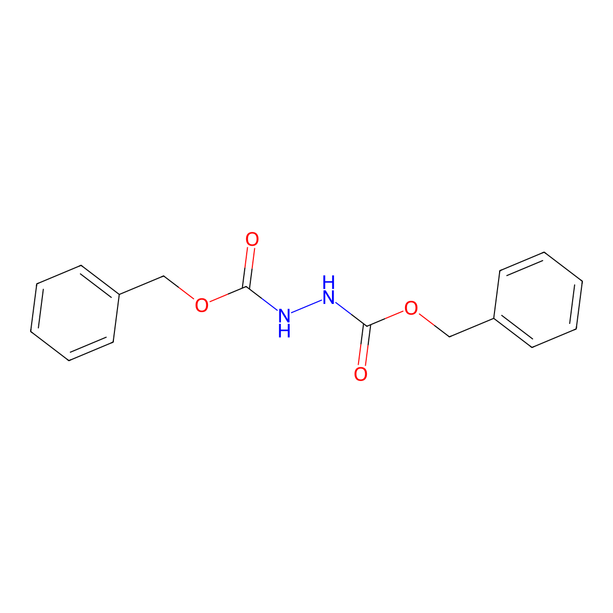 1,2-Bis(phenylmethyl) 1,2-hydrazinedicarboxylate molecular structure, CAS 5394-50-3