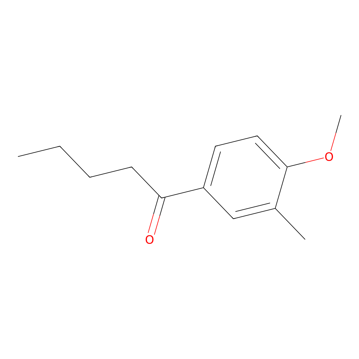 1-(4-Methoxy-3-methylphenyl)pentan-1-one molecular structure, CAS 5394-88-7