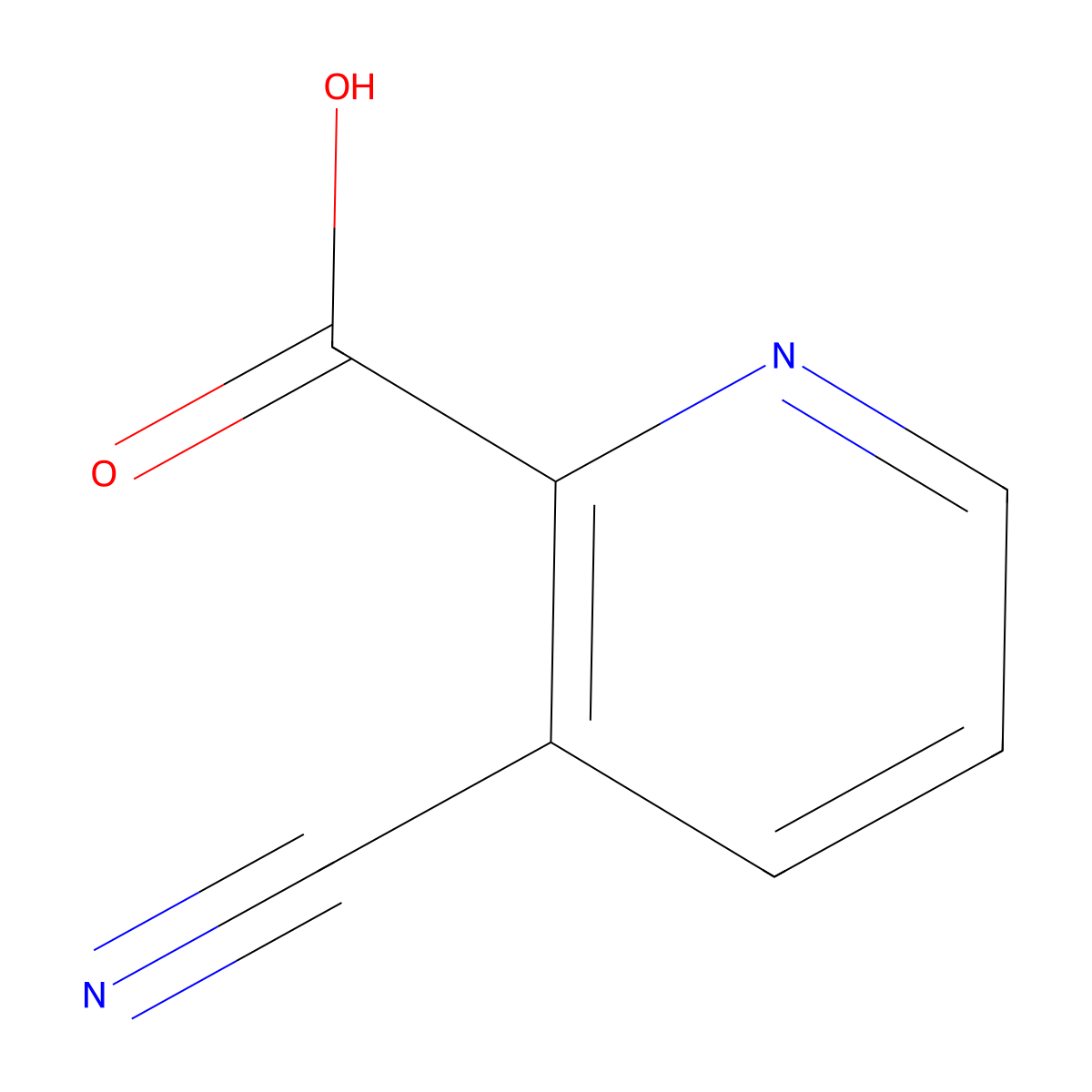 3-Cyanopyridine-2-carboxylic acid molecular structure, CAS 53940-10-6