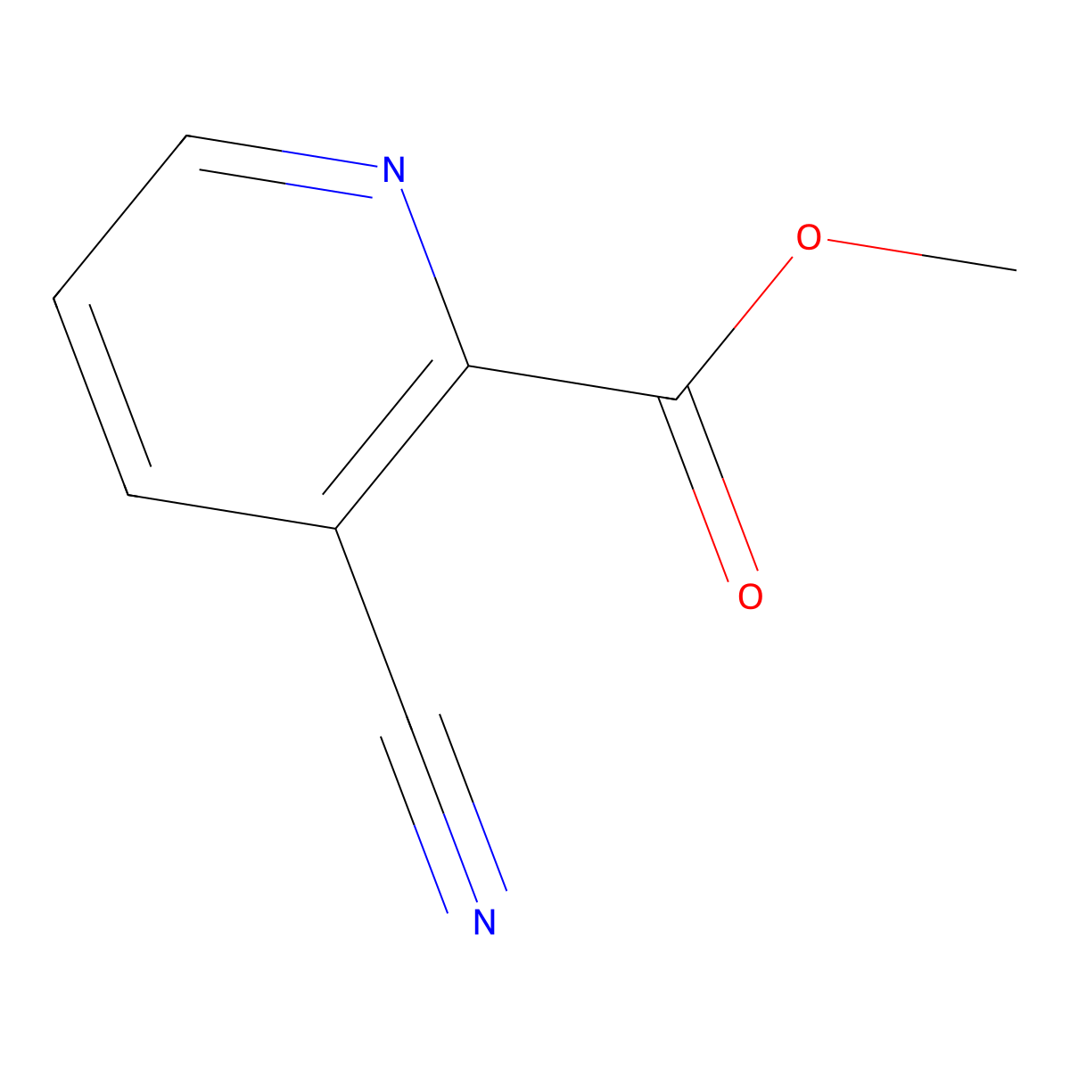 Methyl 3-cyanopyridine-2-carboxylate molecular structure, CAS 53940-11-7