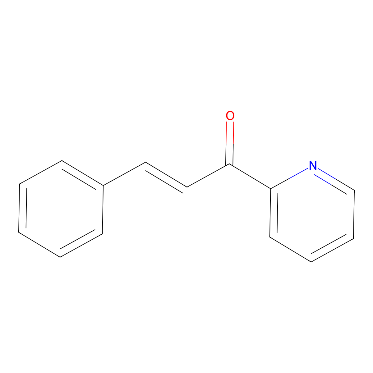 (E)-3-Phenyl-1-(pyridin-2-yl)prop-2-en-1-one molecular structure, CAS 53940-12-8