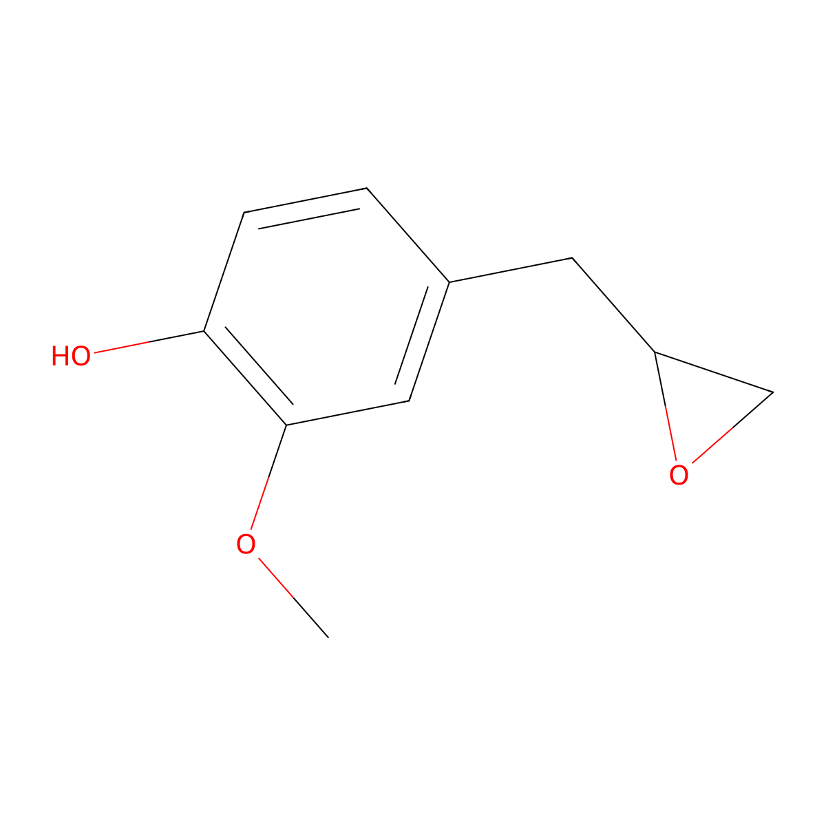Phenol, 2-methoxy-4-(2-oxiranylmethyl)- molecular structure, CAS 53940-49-1