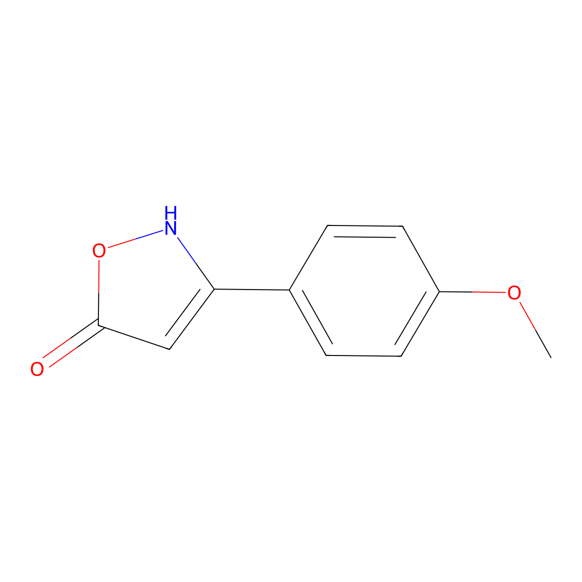 3-(4-Methoxyphenyl)-1,2-oxazol-5-ol molecular structure, CAS 53949-09-0