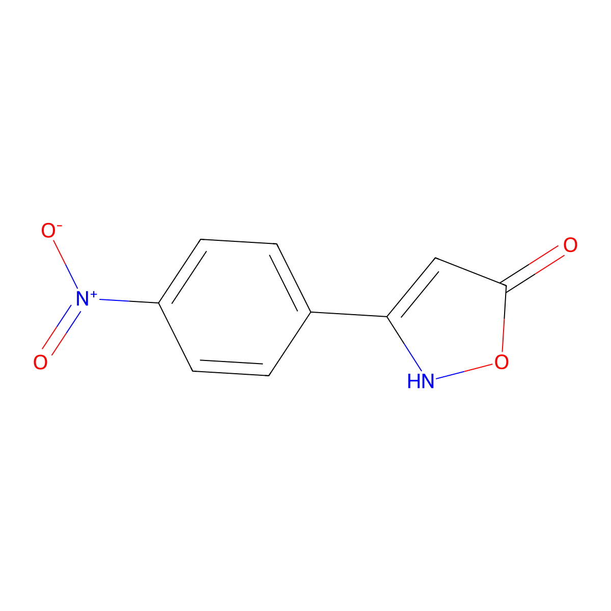 3-(4-Nitrophenyl)-1,2-oxazol-5-ol molecular structure, CAS 53949-10-3