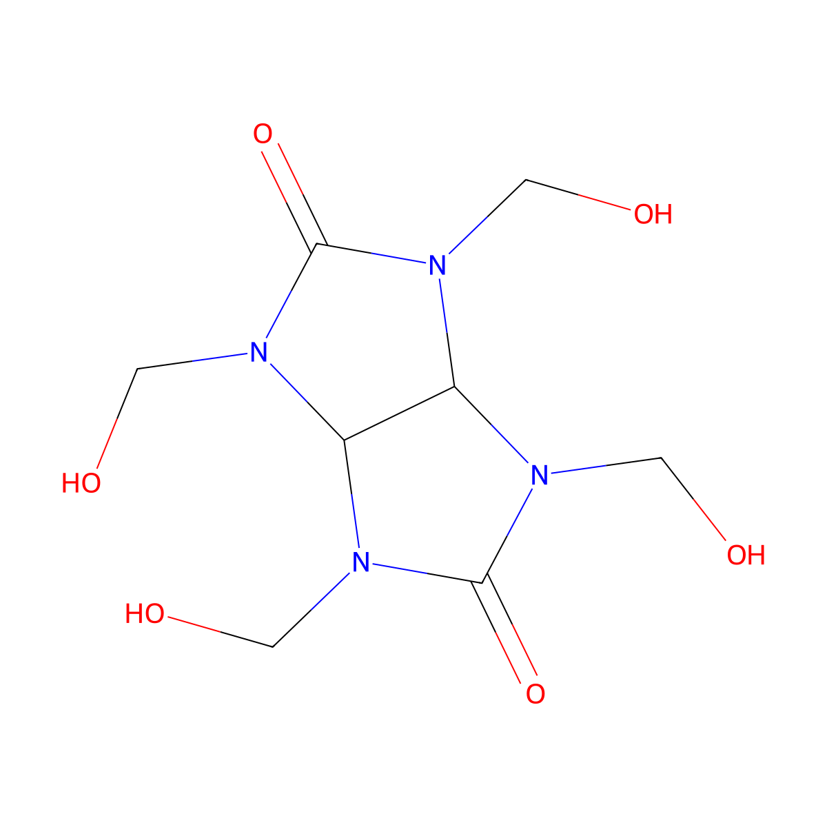 Tetramethylolglycoluril molecular structure, CAS 5395-50-6