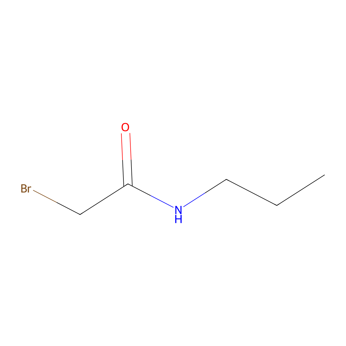 2-bromo-N-propylacetamide molecular structure, CAS 5395-67-5