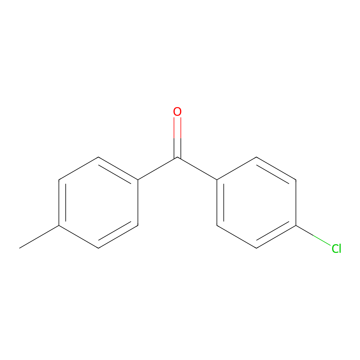 Benzophenone, 4-chloro-4'-methyl- molecular structure, CAS 5395-79-9