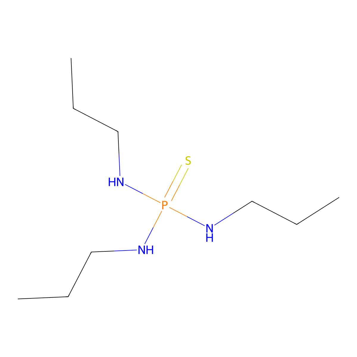 (Bis(propylamino)(sulfanylidene)-lambda5-phosphanyl)(propyl)amine molecular structure, CAS 5395-86-8