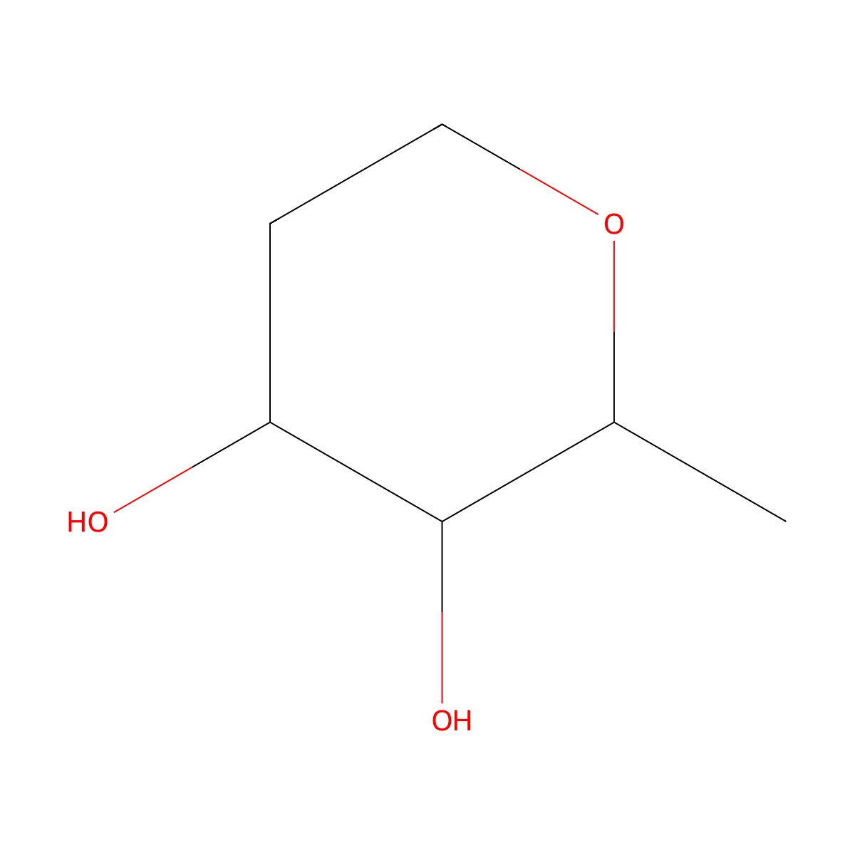 Hexitol, 1,5-anhydro-2,6-dideoxy- molecular structure, CAS 53951-42-1